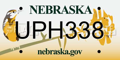 UPH338 Nebraska License Plate