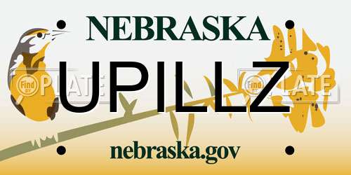 UPILLZ Nebraska License Plate