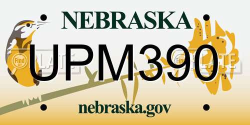 UPM390 Nebraska License Plate