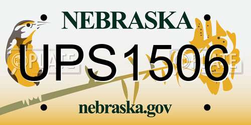 UPS1506 Nebraska License Plate