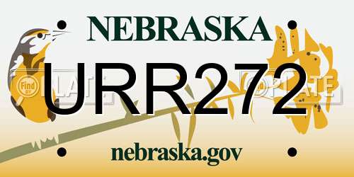 URR272 Nebraska License Plate