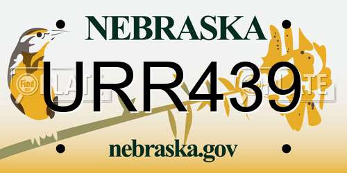 URR439 Nebraska License Plate