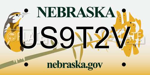US9T2V Nebraska License Plate