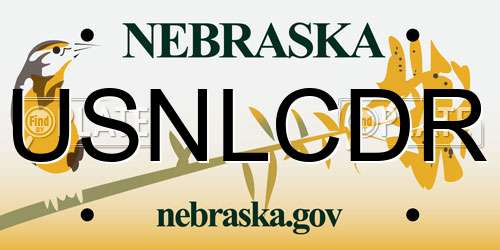 USNLCDR Nebraska License Plate