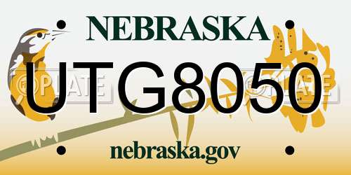 UTG8050 Nebraska License Plate