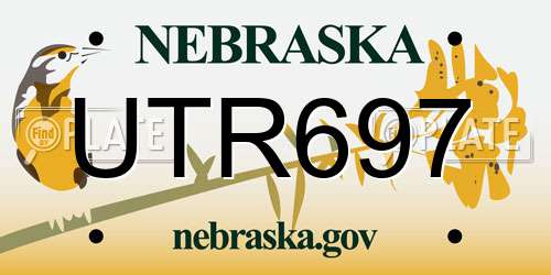 UTR697 Nebraska License Plate