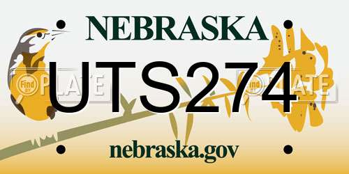 UTS274 Nebraska License Plate