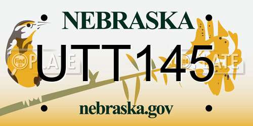 UTT145 Nebraska License Plate