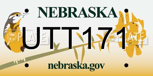 UTT171 Nebraska License Plate