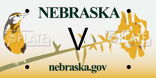 V Nebraska License Plate