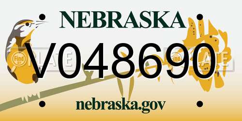 V048690 Nebraska License Plate