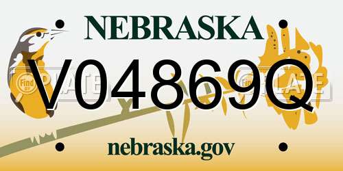 V04869Q Nebraska License Plate