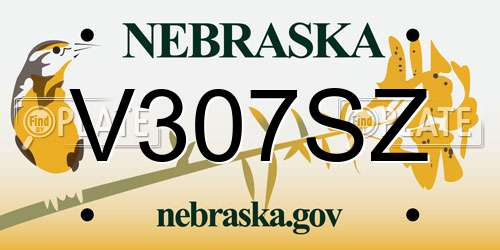 V307SZ Nebraska License Plate