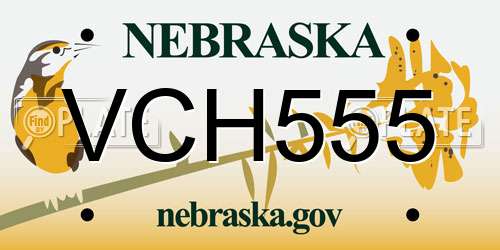 VCH555 Nebraska License Plate