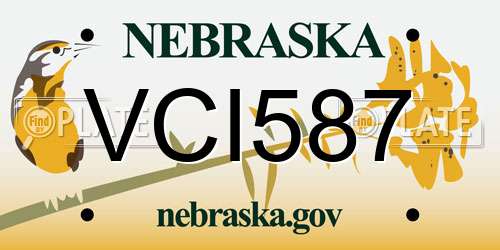 VCI587 Nebraska License Plate