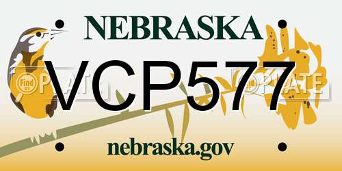 VCP577 Nebraska License Plate