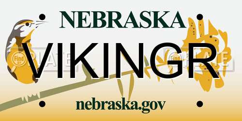 VIKINGR Nebraska License Plate