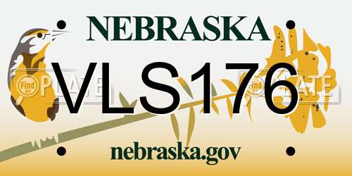 VLS176 Nebraska License Plate