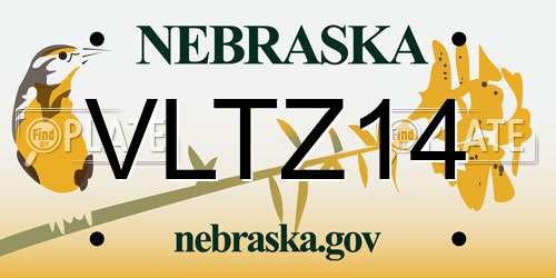 VLTZ14 Nebraska License Plate