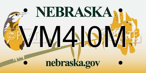 VM4I0M Nebraska License Plate