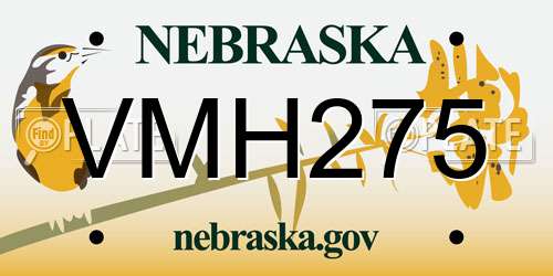 VMH275 Nebraska License Plate