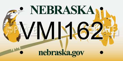 VMI162 Nebraska License Plate