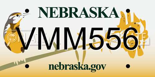 VMM556 Nebraska License Plate