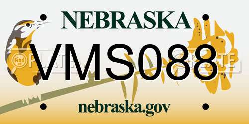 VMS088 Nebraska License Plate