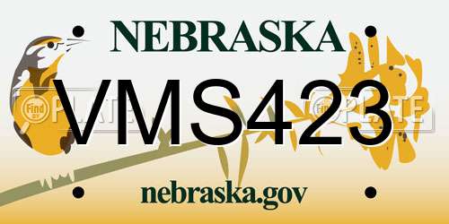 VMS423 Nebraska License Plate