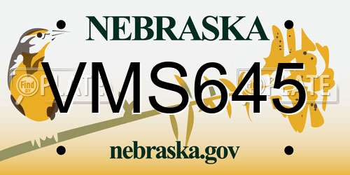 VMS645 Nebraska License Plate