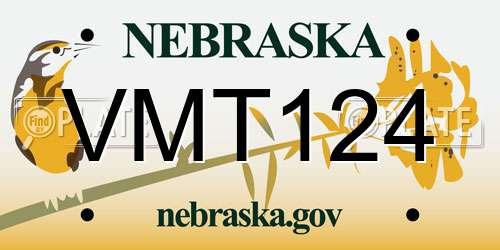 VMT124 Nebraska License Plate