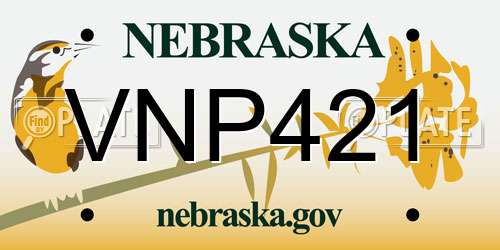 VNP421 Nebraska License Plate