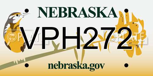 VPH272 Nebraska License Plate