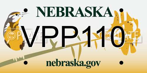 VPP110 Nebraska License Plate