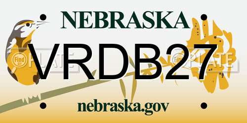 VRDB27 Nebraska License Plate