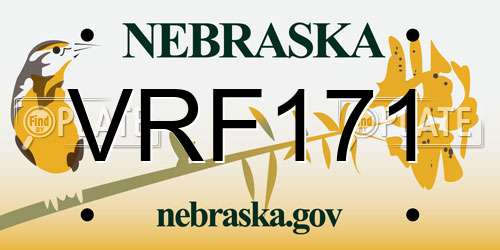 VRF171 Nebraska License Plate