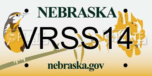 VRSS14 Nebraska License Plate
