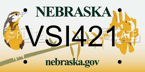 VSI421 Nebraska License Plate