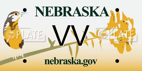 VV Nebraska License Plate
