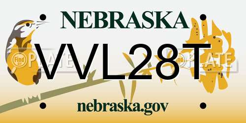 VVL28T Nebraska License Plate
