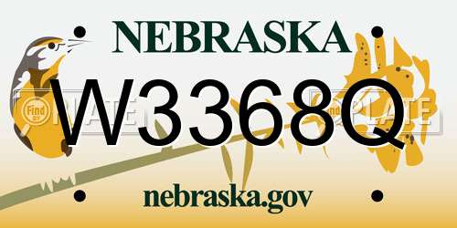 W3368Q Nebraska License Plate