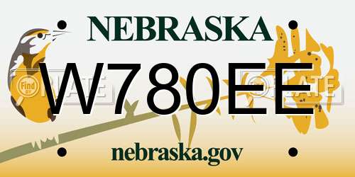 W780EE Nebraska License Plate