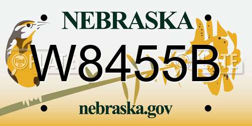 W8455B Nebraska License Plate