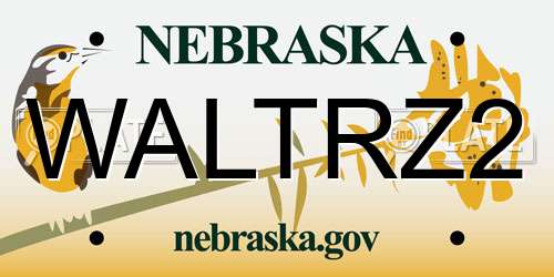 WALTRZ2 Nebraska License Plate