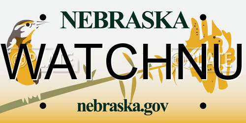 WATCHNU Nebraska License Plate
