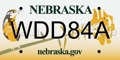 WDD84A Nebraska License Plate