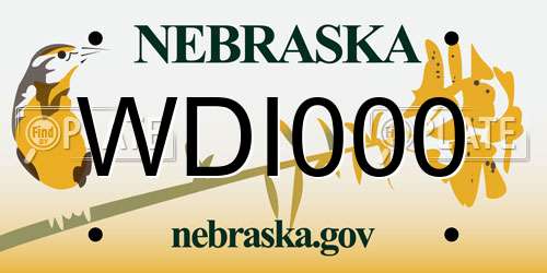 WDI000 Nebraska License Plate