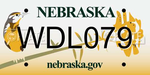 WDL079 Nebraska License Plate