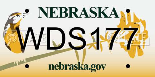 WDS177 Nebraska License Plate