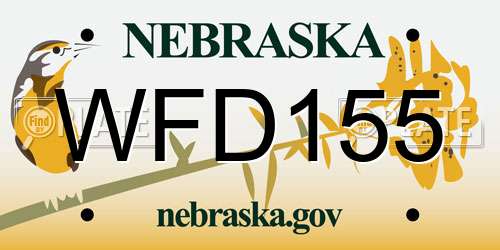 WFD155 Nebraska License Plate